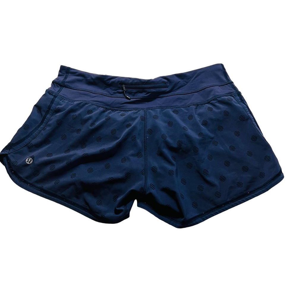 Lululemon Groove Groovy Printed Run Shorts Size S Small Blue